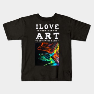 I Love Art. A Fun Art pick up T-shirt design. Kids T-Shirt